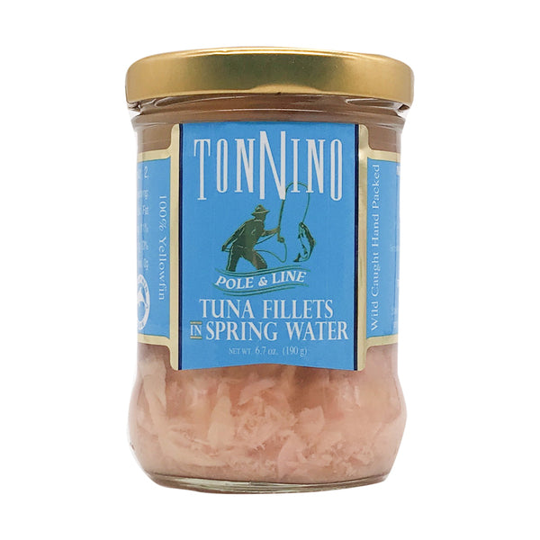 Tonnino tuna fillets in spring water jar